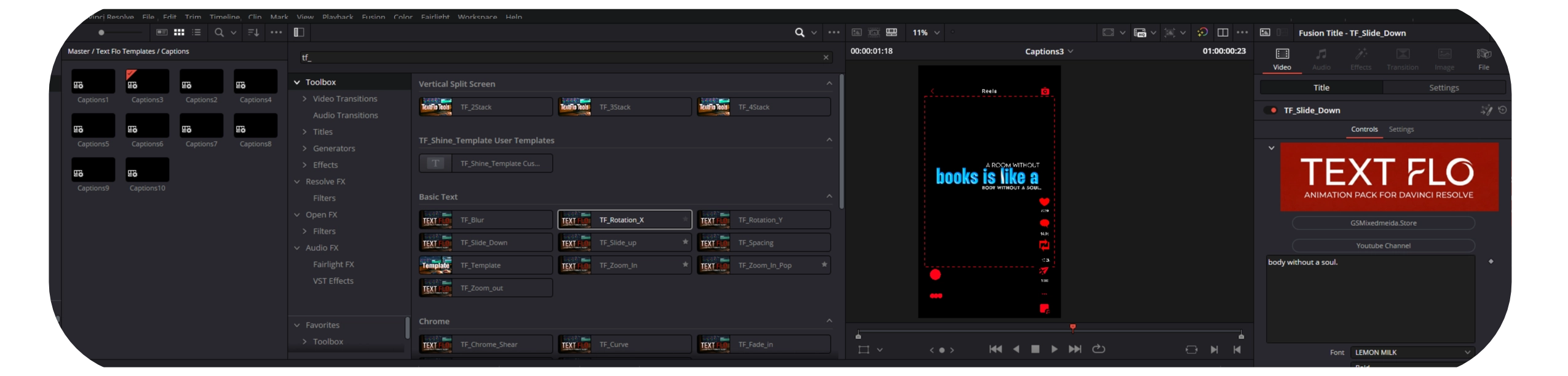 Text Flo  DaVinci Resolve Text Animation Pack