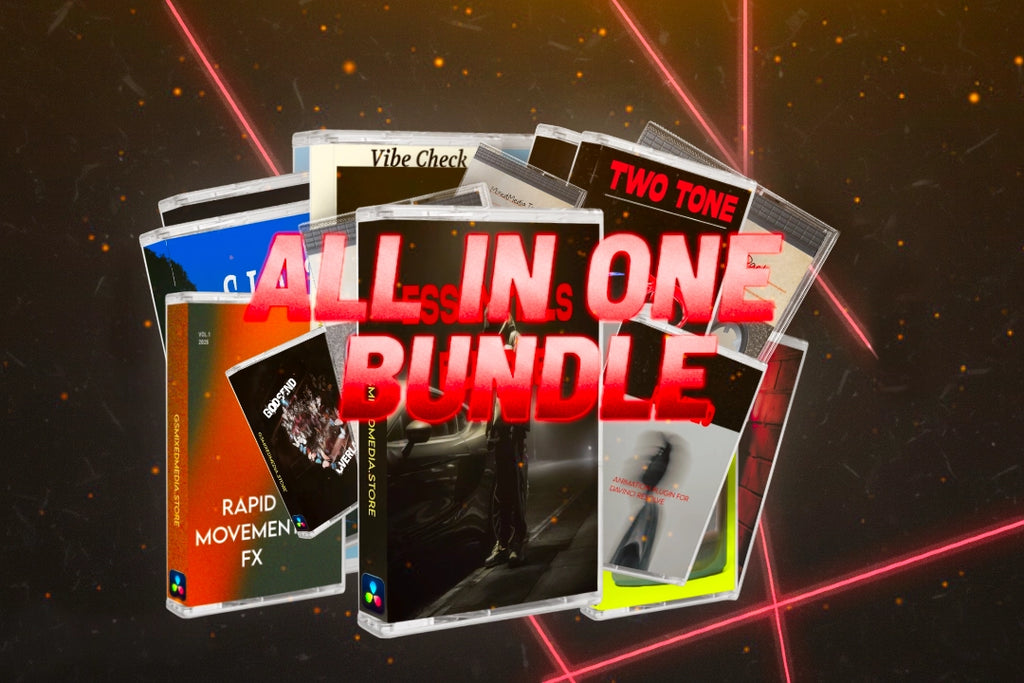 ALL IN ONE BUNDLE DaVinci Resolve  Fusion Presets, & Music Video Effects