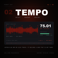 Step 2 of 5 - Tempo: measure the BPM and derive the beat grid, with a confidence figure so it declines a grid that is not there
