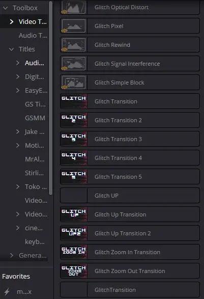 Simple Glitch Transition Pack - GSMixedMediaDavinci Resolve Presets