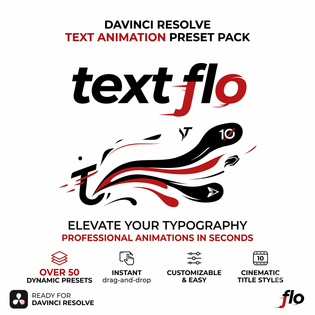 Text Flo  DaVinci Resolve Text Animation Pack