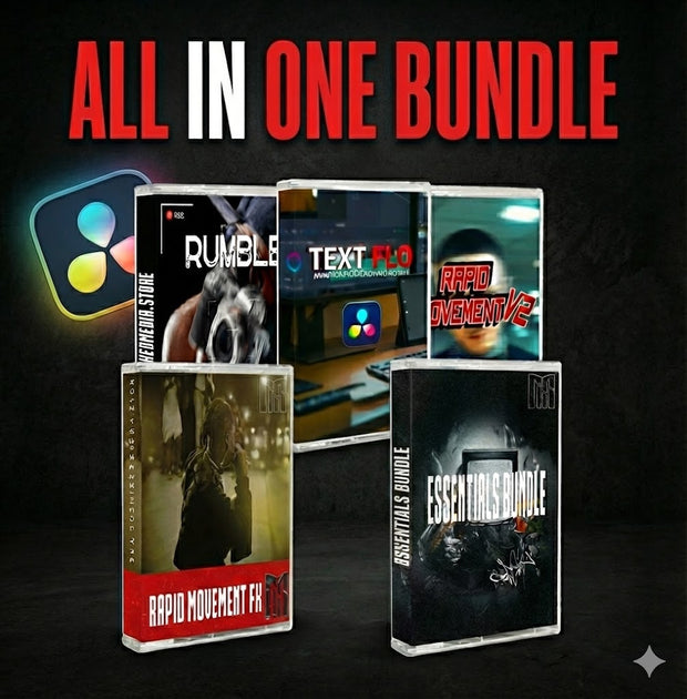 ALL IN ONE BUNDLE DaVinci Resolve  Fusion Presets, & Music Video Effects