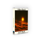 Vibe Check LUT Pack with a sunset over water design on a white background